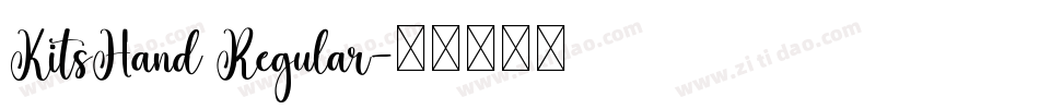 KitsHand Regular字体转换